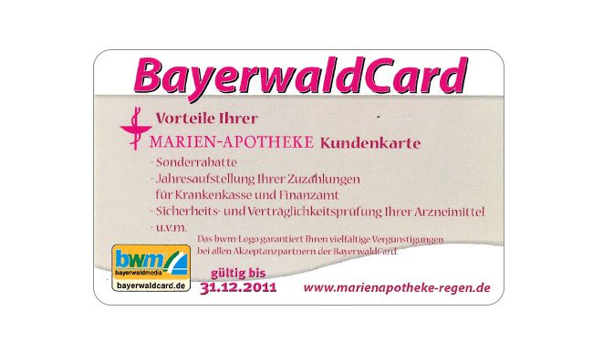 Marien Apotheke – Bayerwald Card